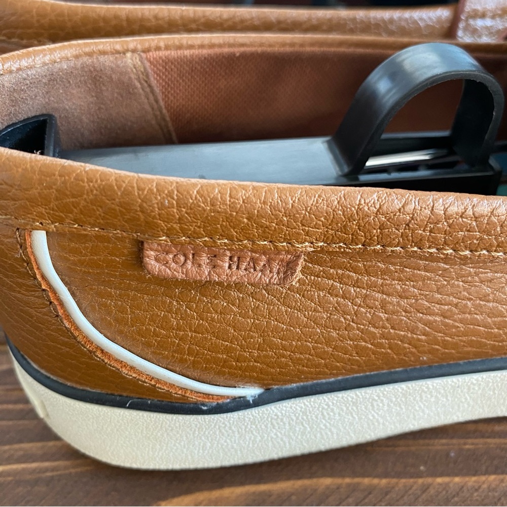 Cole Haan Nantucket Penny Loafer Genuine‎ Leather Caramel Brown Classic Size 7.5 - Picture 5 of 10